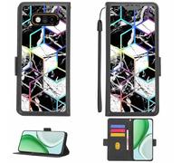 Aroepurt Coque Compatible pour JCB Phone ToughPhone E10 Coque Étui Housse Case Support [avec Film Protecteur HD d'une dureté de 9H] [Blocage RFID][Effet de réfraction] LPT-HS