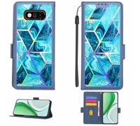 Aroepurt Coque Compatible pour JCB Phone ToughPhone E10 Coque Étui Housse Case Support [avec Film Protecteur HD d'une dureté de 9H] [Blocage RFID][Effet de réfraction] LPT-LS