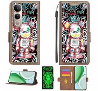 Aroepurt Coque Compatible pour Jovi V50 Lite 5G Coque Étui Housse Case Support [avec Film Protecteur HD d'une dureté de 9H] [Blocage RFID][Effet Lumineux Sombre] LPT-MXX