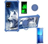 Aroepurt Coque Compatible pour Konrow TOUCH55 Plus Coque Étui [avec Trempé 9H Protection D'écran] Case Support de Bague PC + Silicone YGL-LAN