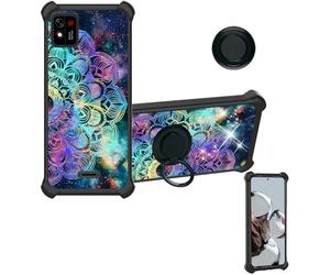 Aroepurt Coque Compatible pour Konrow TOUCH55 Plus Coque Étui [avec Trempé 9H Protection D'écran] Case Support de Bague PC + Silicone IMDH-HTT
