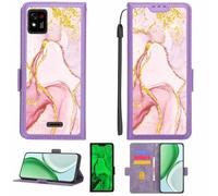 Aroepurt Coque Compatible pour Konrow TOUCH55 Plus Coque Étui Housse Case Support [avec Film Protecteur HD d'une dureté de 9H] [Blocage RFID][Paillettes dorées + Brillantes] LPT-FDL