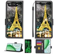 Aroepurt Coque Compatible pour Lava Blaze AMOLED 2 LXX523 Coque Étui [avec Trempé 9H Protection D'écran][Blocage RFID][Paillettes dorées + Brillantes] PTH-TT