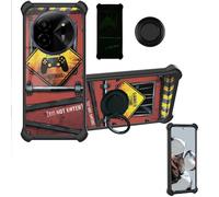 Aroepurt Coque Compatible pour Lava Blaze Amoled Coque Étui [avec Trempé 9H Protection D'écran] Case Support de Bague PC + Silicone YGH-JGP