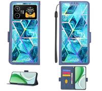 Aroepurt Coque Compatible pour Lava Blaze Duo 3 5G Coque Étui [avec Trempé 9H Protection D'écran][Blocage RFID][Lumière réfléchie aux Couleurs Vives] PTL-LS