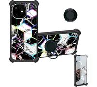 Aroepurt Coque Compatible pour Lava Play Ultra LXX521 Coque Étui [avec Trempé 9H Protection D'écran] Case Support de Bague PC + Silicone IMDH-HS