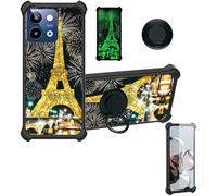 Aroepurt Coque Compatible pour Lava Storm Lite 5g Lxx517 Coque Étui [avec Trempé 9H Protection D'écran] Case Support de Bague PC + Silicone JSH-TT