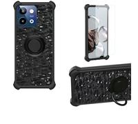 Aroepurt Coque Compatible pour Lava Storm Lite 5g Lxx517 Coque Étui [avec Trempé 9H Protection D'écran] Case Support de Bague PC + Silicone TZZH-HEI