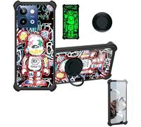 Aroepurt Coque Compatible pour Lava Storm Lite 5g Lxx517 Coque Étui [avec Trempé 9H Protection D'écran] Case Support de Bague PC + Silicone YGH-MXX