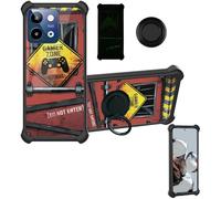 Aroepurt Coque Compatible pour Lava Storm Lite 5g Lxx517 Coque Étui [avec Trempé 9H Protection D'écran] Case Support de Bague PC + Silicone YGH-JGP