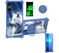 Aroepurt Coque Compatible pour Logicom Comet Coque Étui [avec Trempé 9H Protection D'écran] Case Support de Bague PC + Silicone YGL-LAN