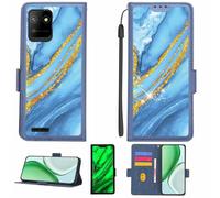 Aroepurt Coque Compatible pour Logicom EZY 2 Coque Étui Housse Case Support [avec Film Protecteur HD d'une dureté de 9H] [Blocage RFID][Paillettes dorées + Brillantes] LPT-LDL