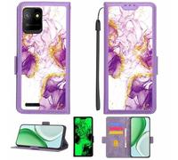 Aroepurt Coque Compatible pour Logicom EZY 2 Coque Étui Housse Case Support [avec Film Protecteur HD d'une dureté de 9H] [Blocage RFID][Paillettes dorées + Brillantes] LPT-ZDL