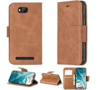 Aroepurt Coque Compatible pour Logicom Wave 2 Coque Étui Housse Case Support [avec Trempé 9H Protection D'écran] YZW Brown