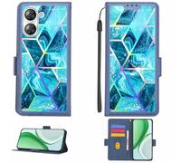 Aroepurt Coque Compatible pour MEIZU Mblu 21 m416l Coque Étui Housse Case Support [avec Film Protecteur HD d'une dureté de 9H] [Blocage RFID][Effet de réfraction] LPT-LS