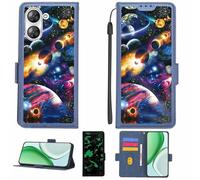 Aroepurt Coque Compatible pour MEIZU Mblu 21 m416l Coque Étui Housse Case Support [avec Film Protecteur HD d'une dureté de 9H] [Blocage RFID][Effet Lumineux Sombre] LPT-XQ