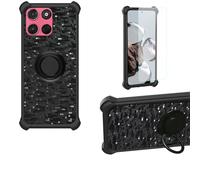 Aroepurt Coque Compatible pour Motorola Moto G57 Power Coque Étui [avec Trempé 9H Protection D'écran] Case Support de Bague PC + Silicone TZZH-HEI