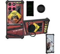 Aroepurt Coque Compatible pour Motorola Moto G57 Power Coque Étui [avec Trempé 9H Protection D'écran] Case Support de Bague PC + Silicone YGH-JGP