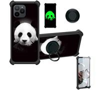 Aroepurt Coque Compatible pour Myphone N23 Lite Coque Étui [avec Trempé 9H Protection D'écran] Case Support de Bague PC + Silicone YGH-HBX