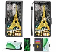 Aroepurt Coque Compatible pour Nokia 7.1 Coque Étui Housse Case Support [avec Film Protecteur HD d'une dureté de 9H] [Blocage RFID][Paillettes dorées + Brillantes] LPT-TT