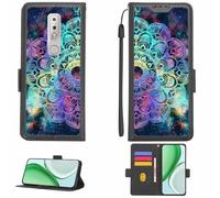 Aroepurt Coque Compatible pour Nokia 7.1 Coque Étui Housse Case Support [avec Film Protecteur HD d'une dureté de 9H] [Blocage RFID][Effet de réfraction] LPT-HTT