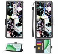 Aroepurt Coque Compatible pour Nokia 7.1 Coque Étui Housse Case Support [avec Film Protecteur HD d'une dureté de 9H] [Blocage RFID][Effet de réfraction] LPT-HS