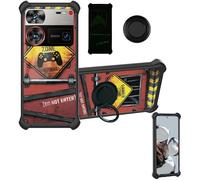 Aroepurt Coque Compatible pour Nubia Z60 Ultra Leading Version Coque Étui [avec Trempé 9H Protection D'écran] Case Support de Bague PC + Silicone YGH-JGP