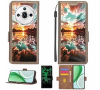 Aroepurt Coque Compatible pour Nubia Z60S Pro Coque Étui Housse Case Support [avec Film Protecteur HD d'une dureté de 9H] [Blocage RFID][Effet Lumineux Sombre] LPT-FJ
