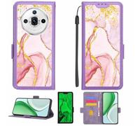 Aroepurt Coque Compatible pour Nubia Z60S Pro Coque Étui Housse Case Support [avec Film Protecteur HD d'une dureté de 9H] [Blocage RFID][Paillettes dorées + Brillantes] LPT-FDL