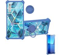 Aroepurt Coque Compatible pour Onyx BOOX Palma 2 Pro eReader Coque Étui [avec Trempé 9H Protection D'écran] Case Support de Bague PC + Silicone IMDL-LS