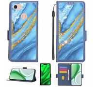 Aroepurt Coque Compatible pour Oppo A73 4G Coque Étui Housse Case Support [avec Film Protecteur HD d'une dureté de 9H] [Blocage RFID][Paillettes dorées + Brillantes] LPT-LDL