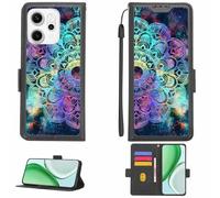 Aroepurt Coque Compatible pour Oppo Reno14 Pro 5G Cph2739 Coque Étui Housse Case Support [avec Film Protecteur HD d'une dureté de 9H] [Blocage RFID][Effet de réfraction] LPT-HTT