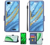 Aroepurt Coque Compatible pour Orange Sanza Plus Coque Étui Housse Case Support [avec Film Protecteur HD d'une dureté de 9H] [Blocage RFID][Paillettes dorées + Brillantes] LPT-LDL