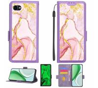 Aroepurt Coque Compatible pour Orbic Joy 4G Prepaid Coque Étui Housse Case Support [avec Film Protecteur HD d'une dureté de 9H] [Blocage RFID][Paillettes dorées + Brillantes] LPT-FDL