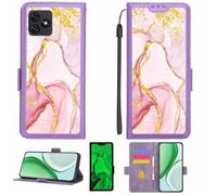 Aroepurt Coque Compatible pour OSCAL C20 Pro Coque Étui Housse Case Support [avec Film Protecteur HD d'une dureté de 9H] [Blocage RFID][Paillettes dorées + Brillantes] LPT-FDL