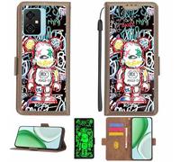 Aroepurt Coque Compatible pour Oscal Tiger 10 Coque Étui Housse Case Support [avec Film Protecteur HD d'une dureté de 9H] [Blocage RFID][Effet Lumineux Sombre] LPT-MXX