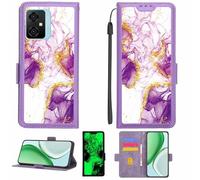 Aroepurt Coque Compatible pour Oscal Tiger 10 Coque Étui Housse Case Support [avec Film Protecteur HD d'une dureté de 9H] [Blocage RFID][Paillettes dorées + Brillantes] LPT-ZDL