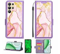 Aroepurt Coque Compatible pour Oukitel C1 Pro Coque Étui Housse Case Support [avec Film Protecteur HD d'une dureté de 9H] [Blocage RFID][Paillettes dorées + Brillantes] LPT-FDL