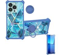 Aroepurt Coque Compatible pour OUKITEL C3 2025 Coque Étui [avec Trempé 9H Protection D'écran] Case Support de Bague PC + Silicone IMDL-LS