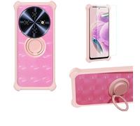 Aroepurt Coque Compatible pour Oukitel C5 2025 Coque Étui [avec Trempé 9H Protection D'écran] Case Support de Bague PC + Silicone TZZH-Fen