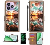 Aroepurt Coque Compatible pour Oukitel C51 Coque Étui Housse Case Support [avec Film Protecteur HD d'une dureté de 9H] [Blocage RFID][Effet Lumineux Sombre] LPT-FJ