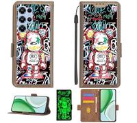 Aroepurt Coque Compatible pour OUKITEL C61 Coque Étui [avec Trempé 9H Protection D'écran][Blocage RFID][Effet Lumineux] PTZ-MXX