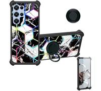 Aroepurt Coque Compatible pour OUKITEL C61 Coque Étui [avec Trempé 9H Protection D'écran] Case Support de Bague PC + Silicone IMDH-HS