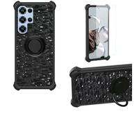 Aroepurt Coque Compatible pour OUKITEL C61 Coque Étui [avec Trempé 9H Protection D'écran] Case Support de Bague PC + Silicone TZZH-HEI