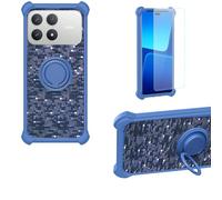 Aroepurt Coque Compatible pour POCO F8 Pro Coque Étui [avec Trempé 9H Protection D'écran] Case Support de Bague PC + Silicone TZZH-LAN