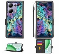 Aroepurt Coque Compatible pour Poco M6 Pro 4g Coque Étui Housse Case Support [avec Film Protecteur HD d'une dureté de 9H] [Blocage RFID][Effet de réfraction] LPT-HTT
