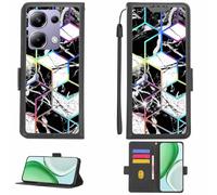 Aroepurt Coque Compatible pour Poco M6 Pro 4g Coque Étui Housse Case Support [avec Film Protecteur HD d'une dureté de 9H] [Blocage RFID][Effet de réfraction] LPT-HS