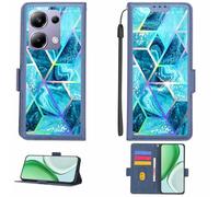 Aroepurt Coque Compatible pour Poco M6 Pro 4g Coque Étui Housse Case Support [avec Film Protecteur HD d'une dureté de 9H] [Blocage RFID][Effet de réfraction] LPT-LS