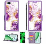 Aroepurt Coque Compatible pour Polaroid Cosmo K2 Pspck20a0 Coque Étui Housse Case Support [avec Film Protecteur HD d'une dureté de 9H] [Blocage RFID][Paillettes dorées + Brillantes] LPT-ZDL