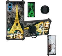 Aroepurt Coque Compatible pour RAZ Memory Cell Phone 2024 2025 Coque Étui [avec Trempé 9H Protection D'écran] Case Support de Bague PC + Silicone JSH-TT